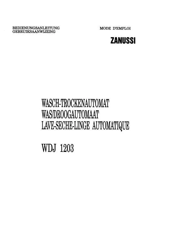 Mode d'emploi ZANUSSI WDJ1203