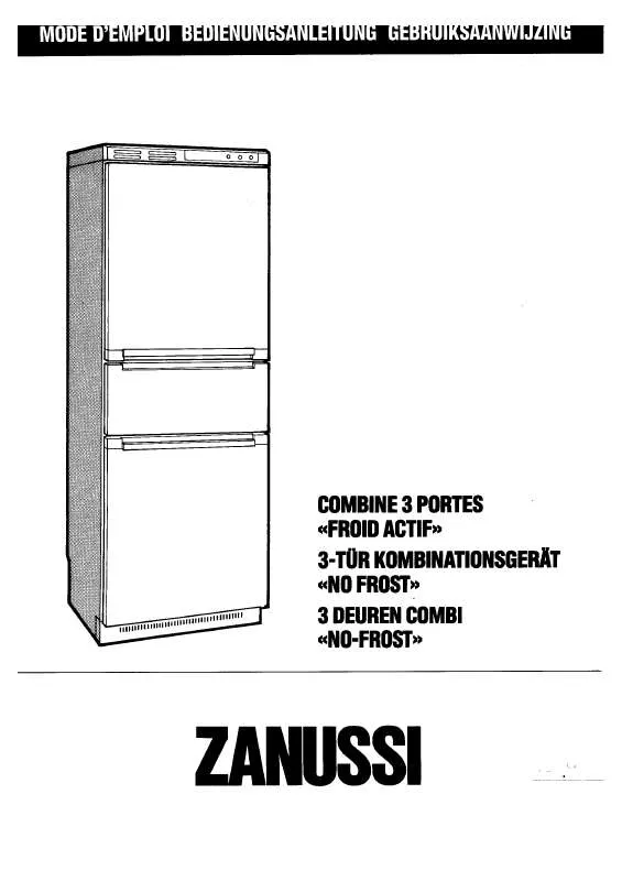 Mode d'emploi ZANUSSI Z630/3CT