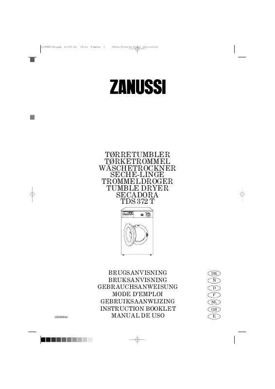 Mode d'emploi ZANUSSI ZAN TDS372T DK-N-B-NL-OS