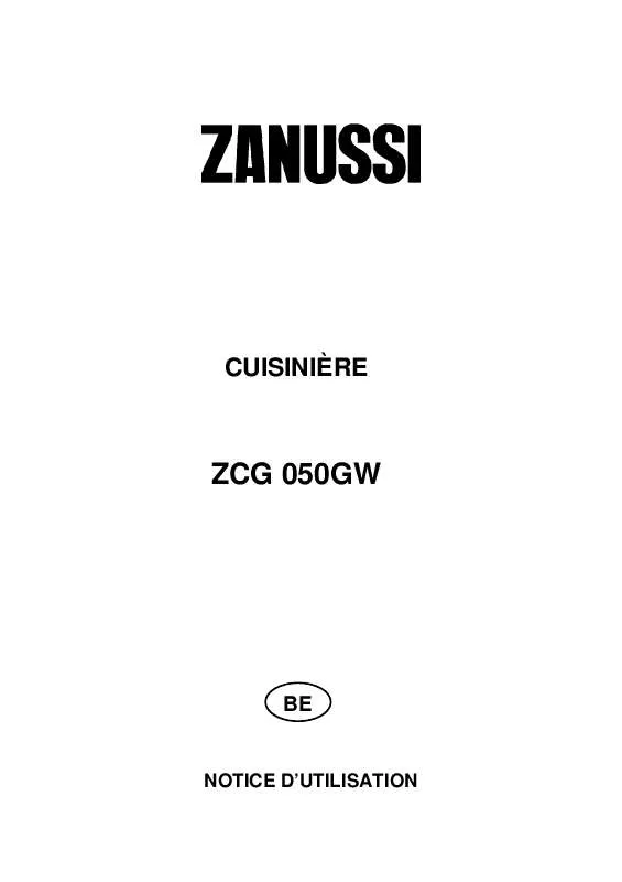 Mode d'emploi ZANUSSI ZCG050GW