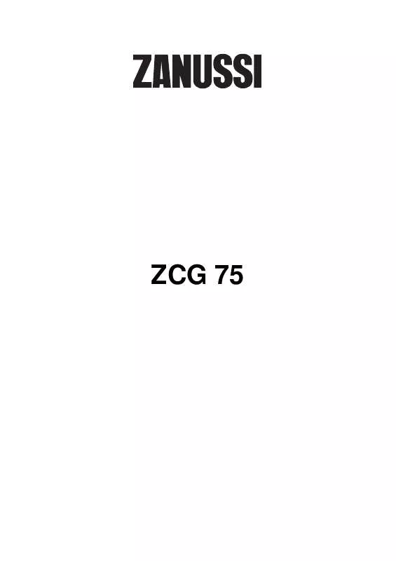 Mode d'emploi ZANUSSI ZCG75DCX