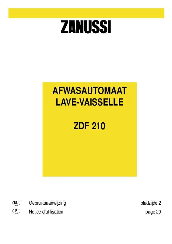 Mode d'emploi ZANUSSI ZDF210
