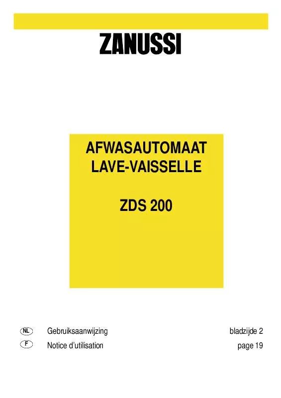 Mode d'emploi ZANUSSI ZDS200