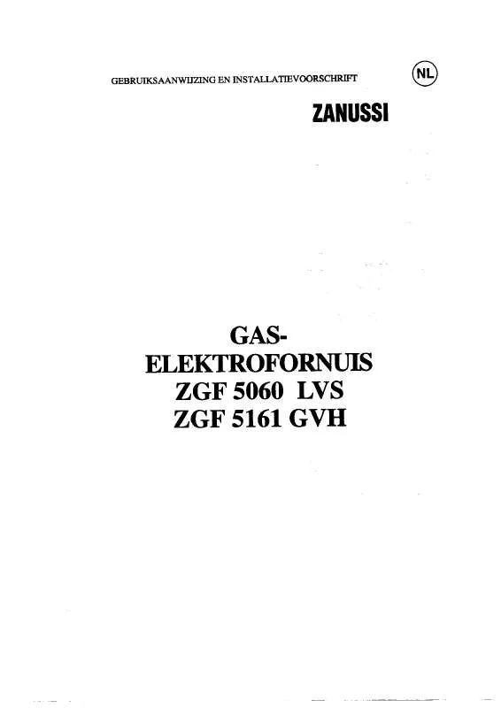 Mode d'emploi ZANUSSI ZGF5060LVS