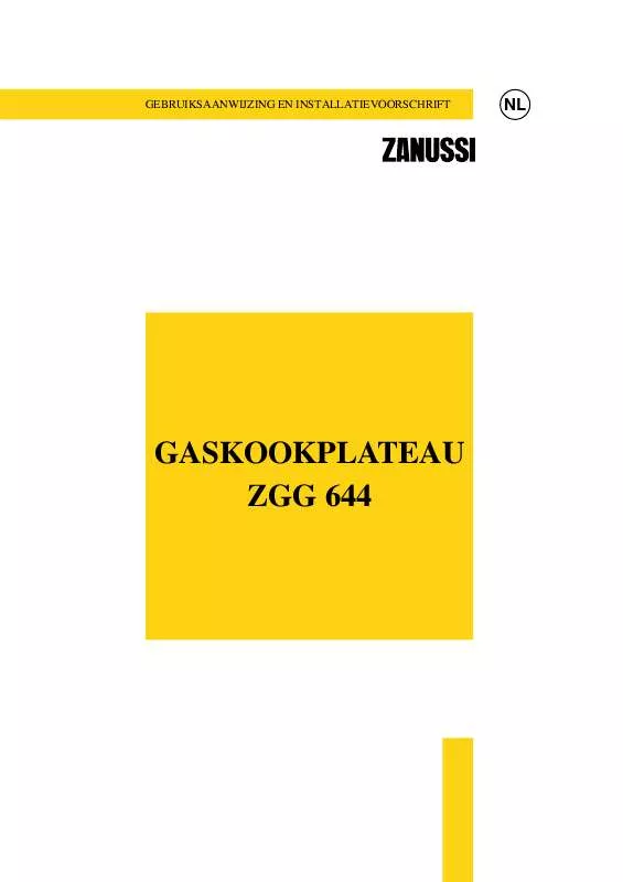 Mode d'emploi ZANUSSI ZGG644ICA