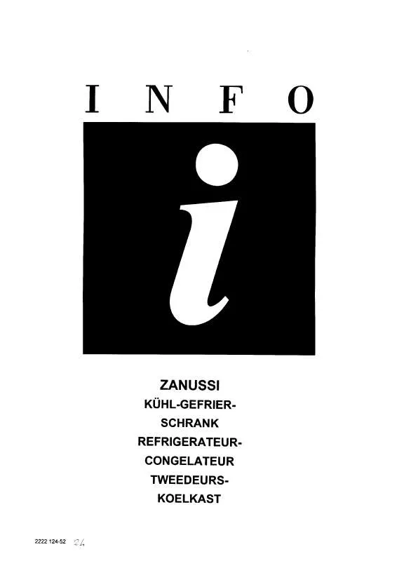 Mode d'emploi ZANUSSI ZI2315RV