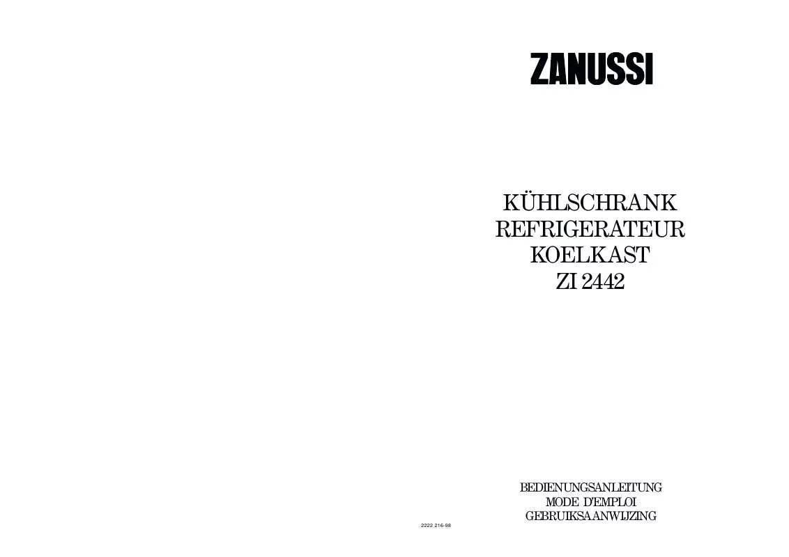 Mode d'emploi ZANUSSI ZI2442