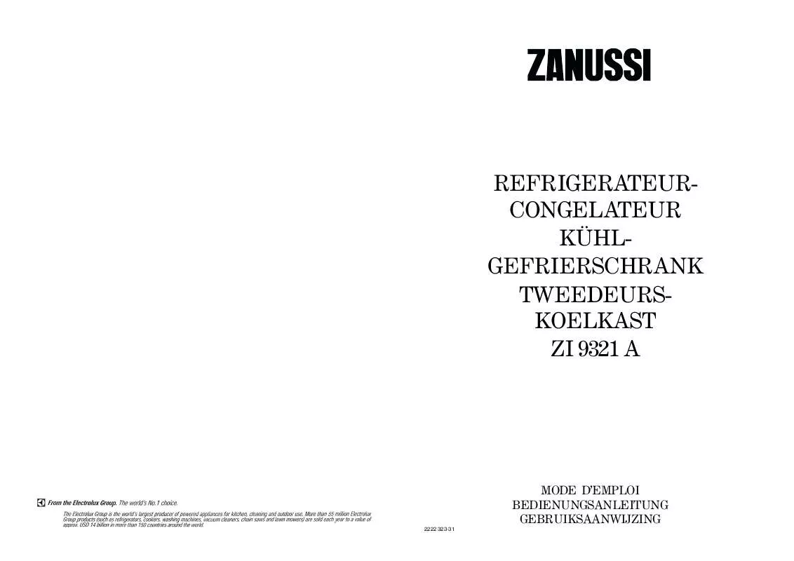 Mode d'emploi ZANUSSI ZI9321A