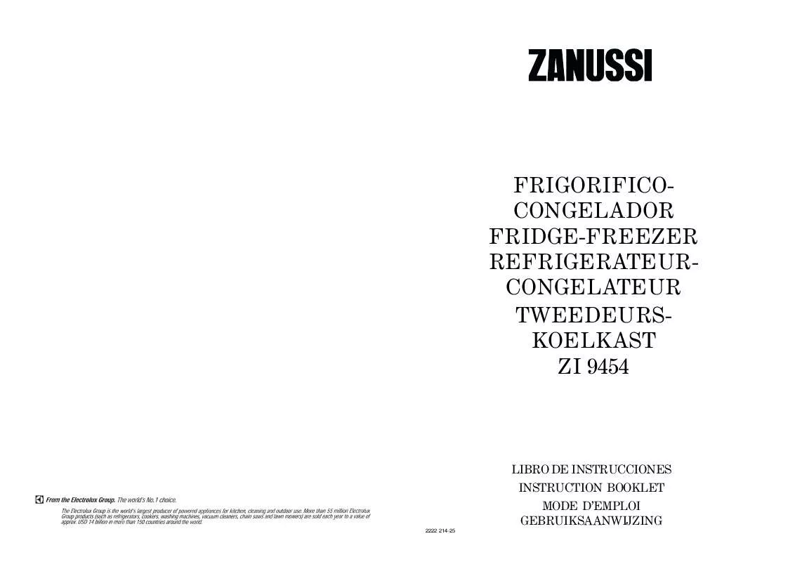 Mode d'emploi ZANUSSI ZI9454