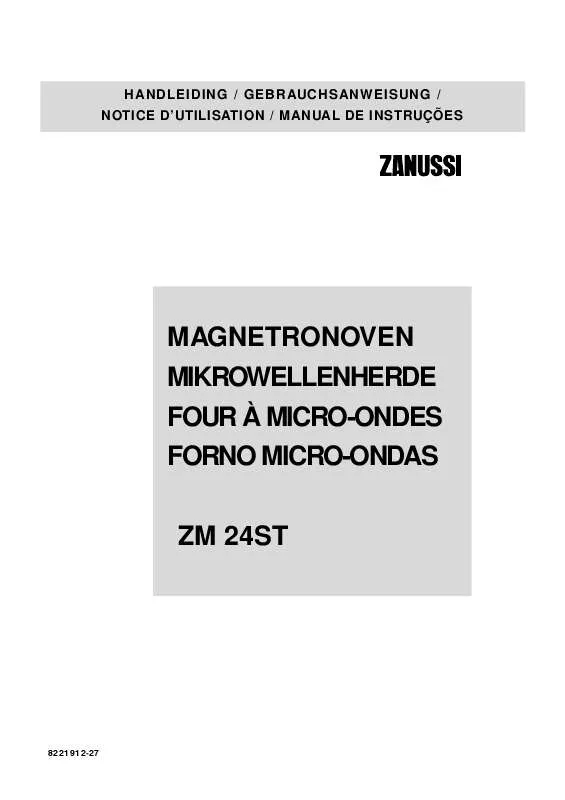 Mode d'emploi ZANUSSI ZM24ST-N