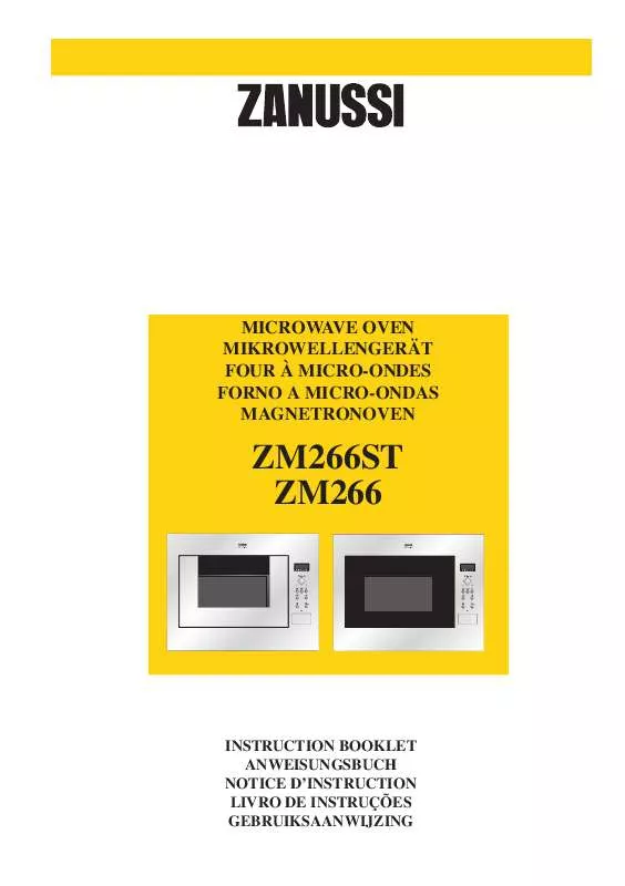 Mode d'emploi ZANUSSI ZM266X