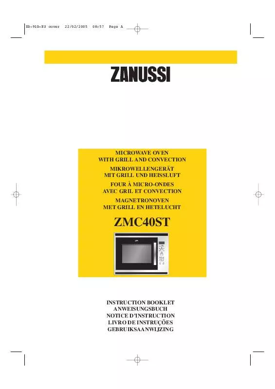 Mode d'emploi ZANUSSI ZMC40STX