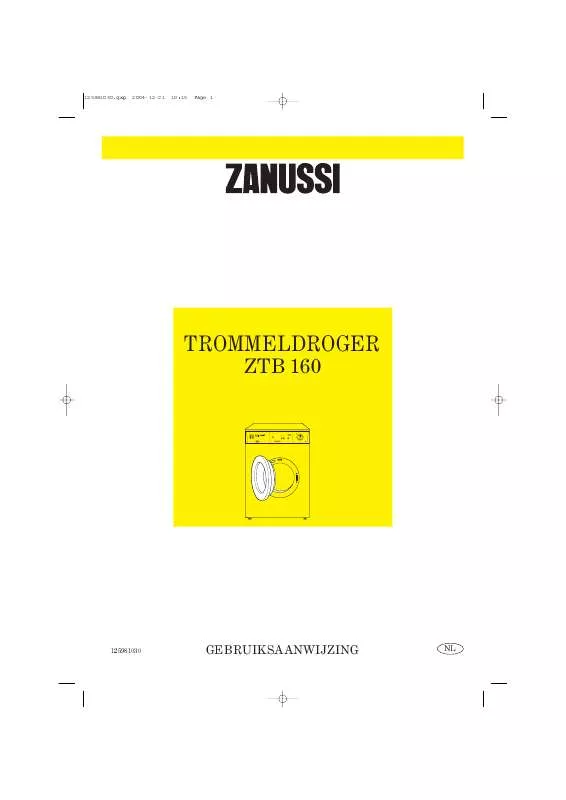 Mode d'emploi ZANUSSI ZTB160