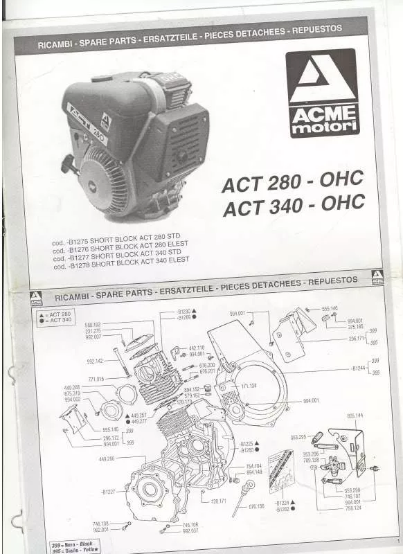 Mode d'emploi ACME ACT 340 OHC