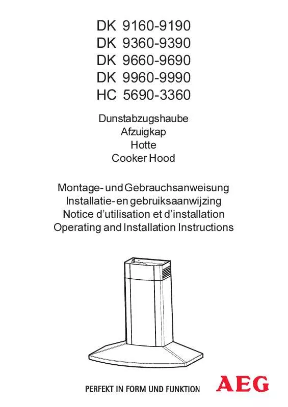 Mode d'emploi AEG-ELECTROLUX DK9160-W