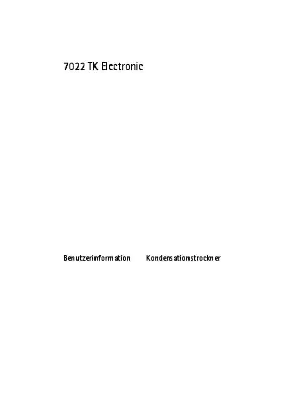 Mode d'emploi AEG-ELECTROLUX T7022TK
