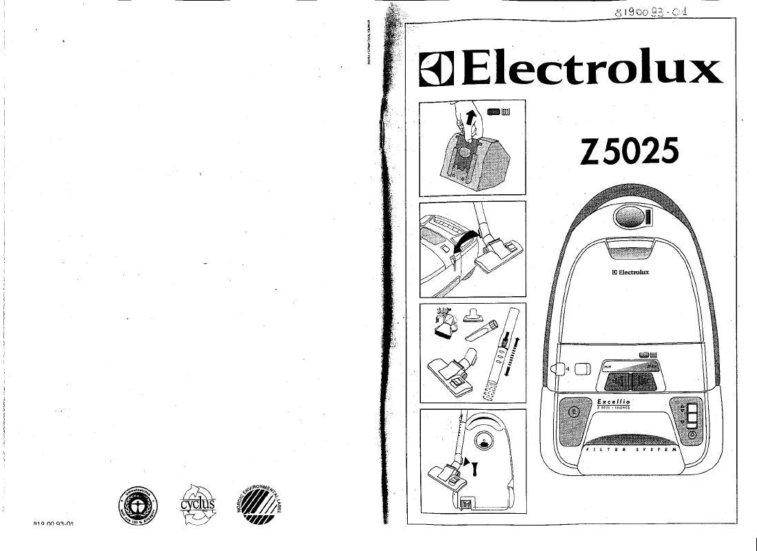 Mode d'emploi AEG-ELECTROLUX Z5010
