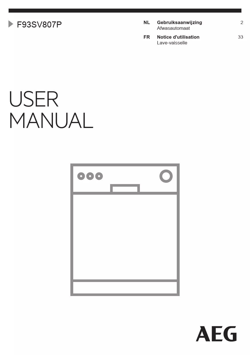 Mode d'emploi AEG F93SV807P