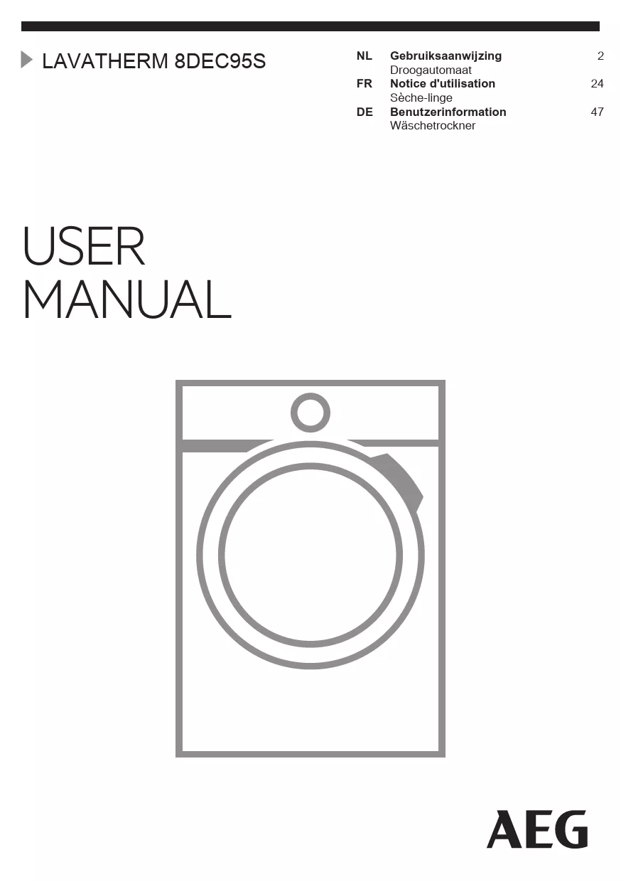 Mode d'emploi AEG T8DEC95S