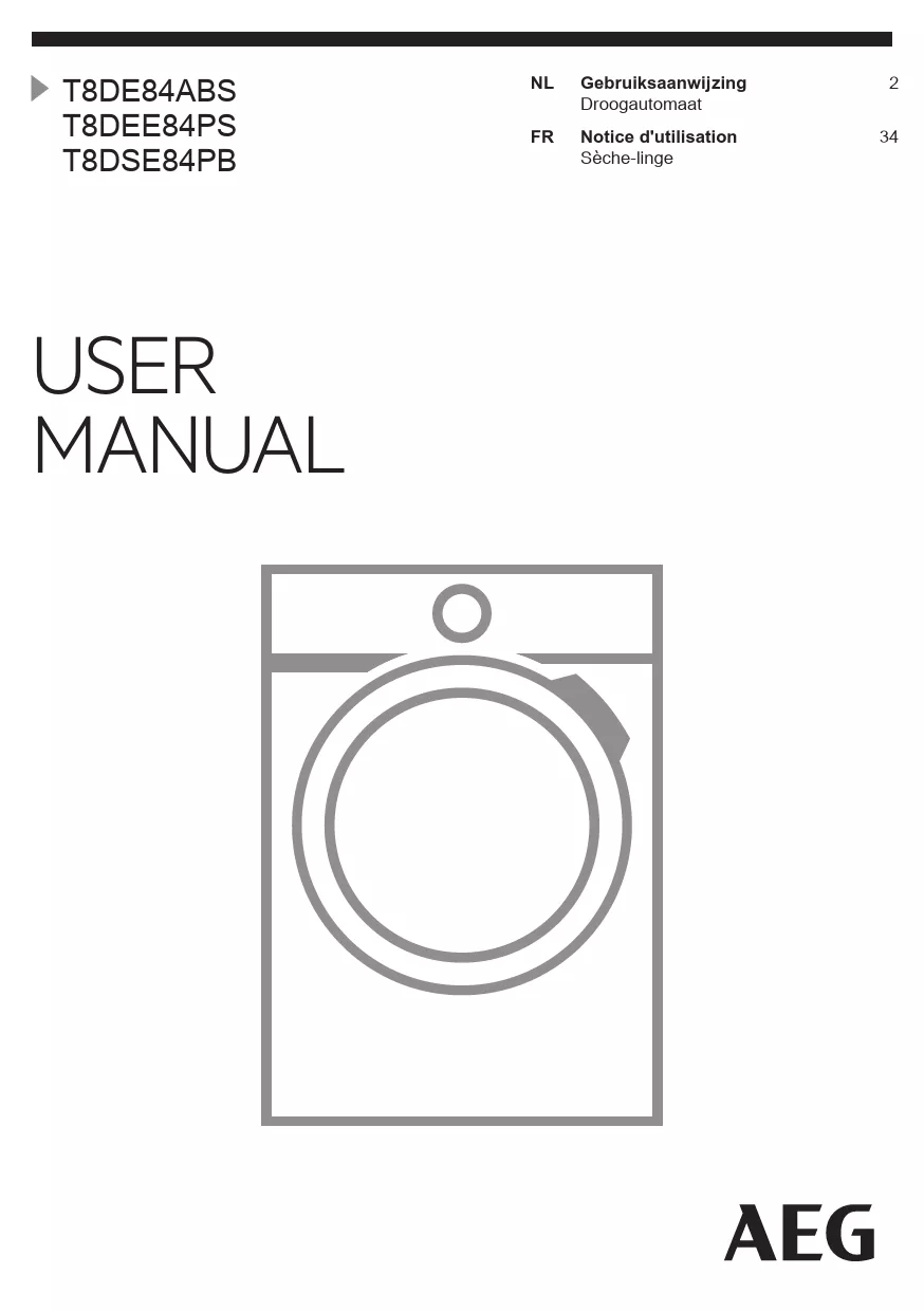 Mode d'emploi AEG T8DSE84PB