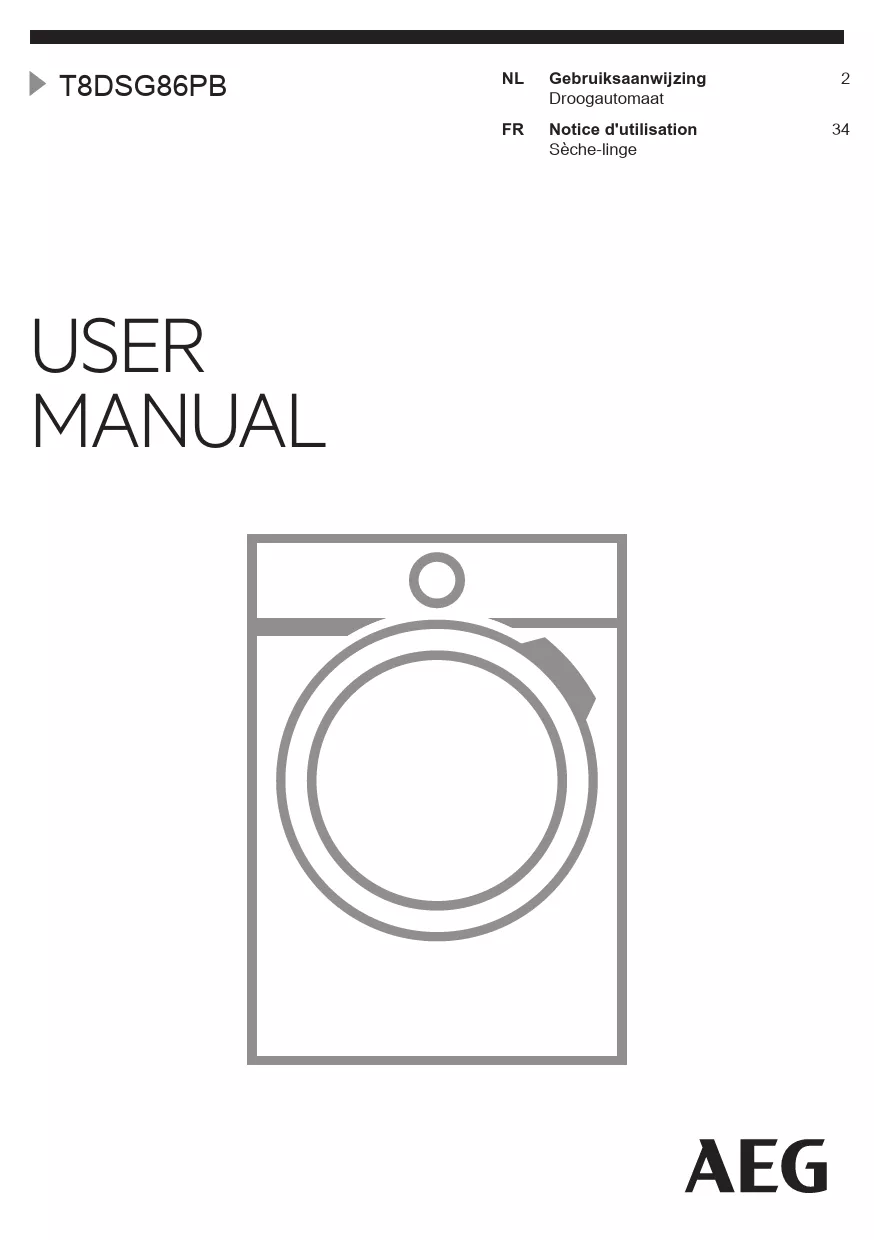 Mode d'emploi AEG T8DSG86PB