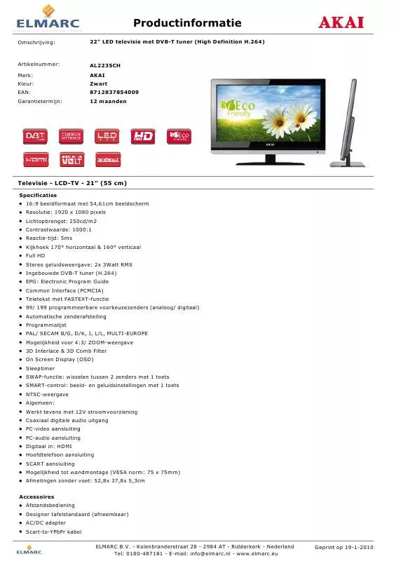 Mode d'emploi AKAI AL2235CH