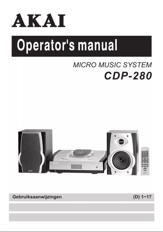 Mode d'emploi AKAI CDP280