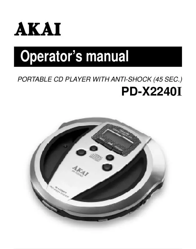 Mode d'emploi AKAI PDX2240