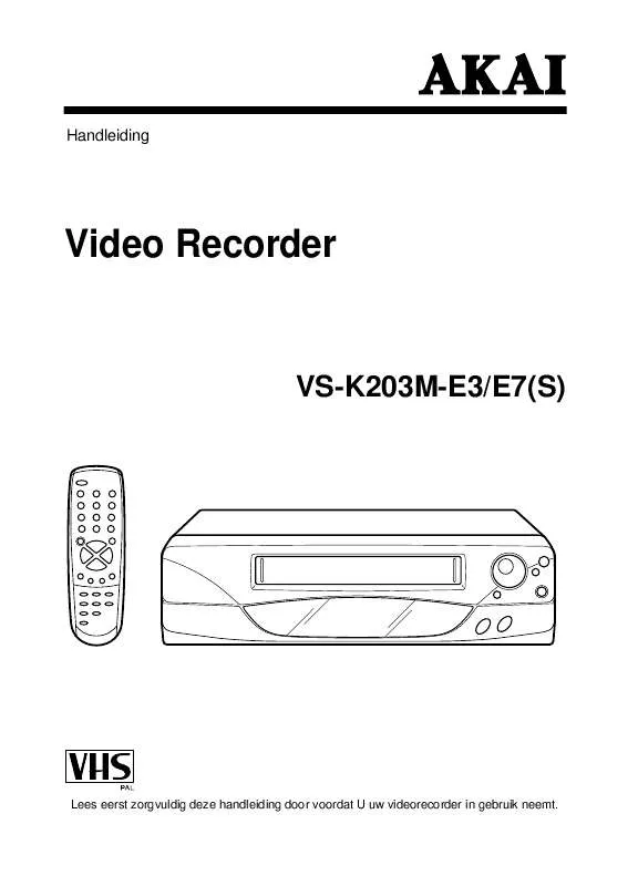 Mode d'emploi AKAI VSK203M