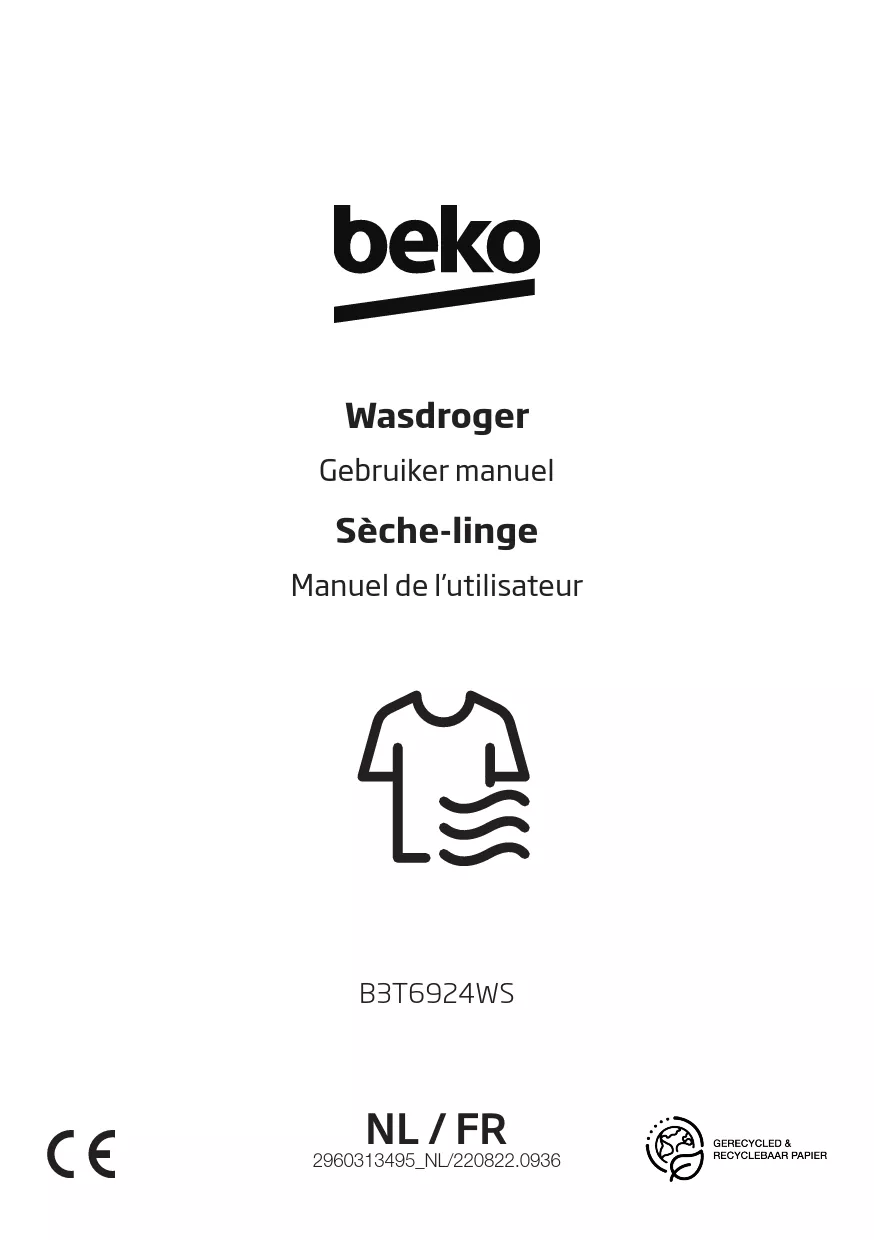 Mode d'emploi BEKO B3T6924WS