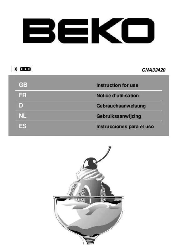 Mode d'emploi BEKO CNA 32420