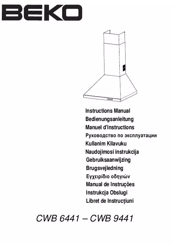 Mode d'emploi BEKO CWB 9441 X