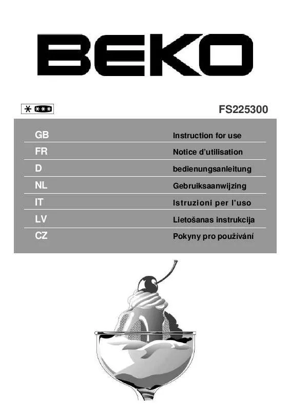 Mode d'emploi BEKO FS225300