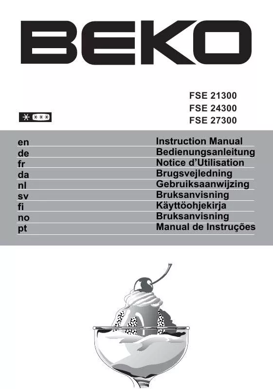 Mode d'emploi BEKO FSE 27300