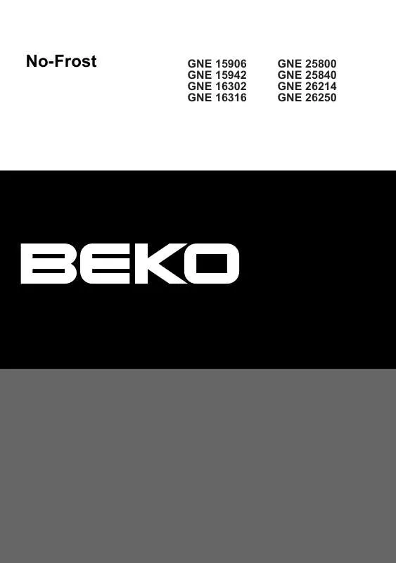 Mode d'emploi BEKO GNE 15906 WGL