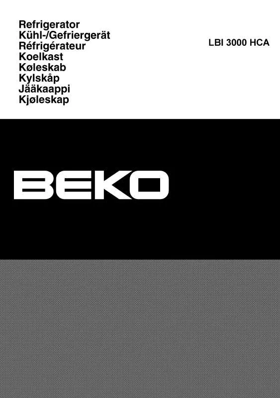 Mode d'emploi BEKO LBI 3000