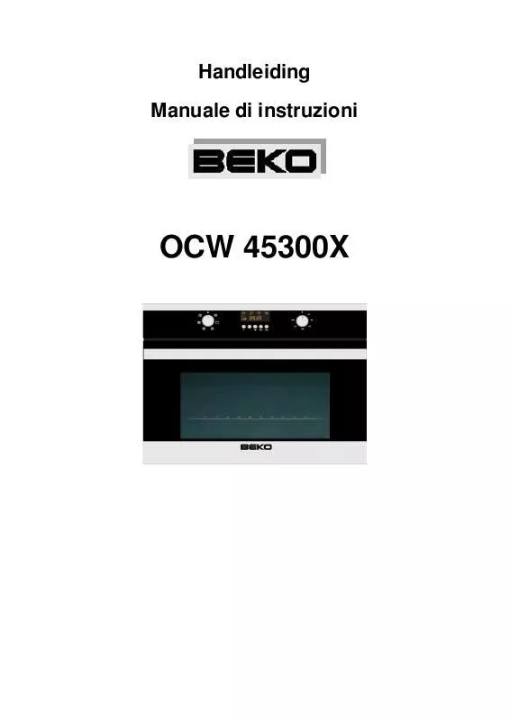 Mode d'emploi BEKO OCW 45300 X