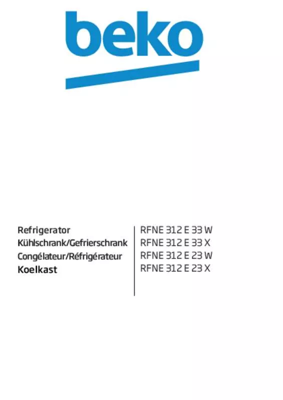 Mode d'emploi BEKO RFNE312E23W