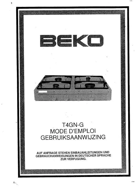 Mode d'emploi BEKO T4GN