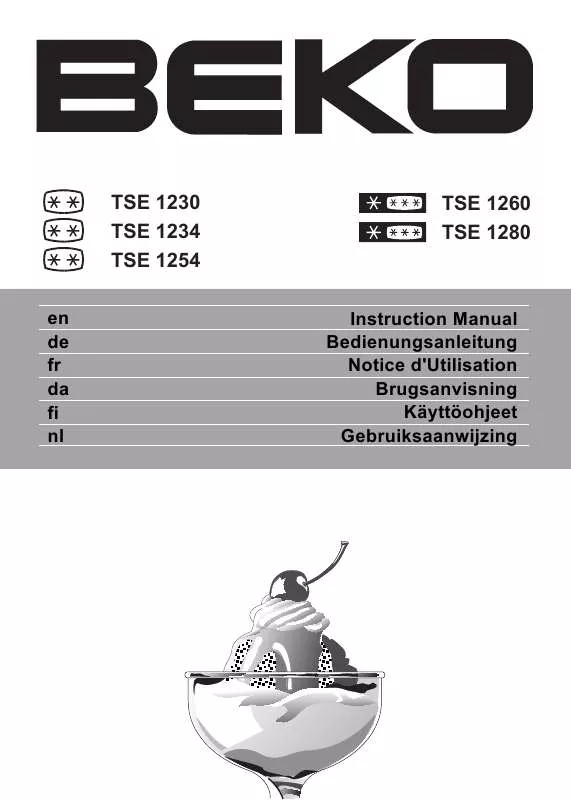 Mode d'emploi BEKO TSE 1254