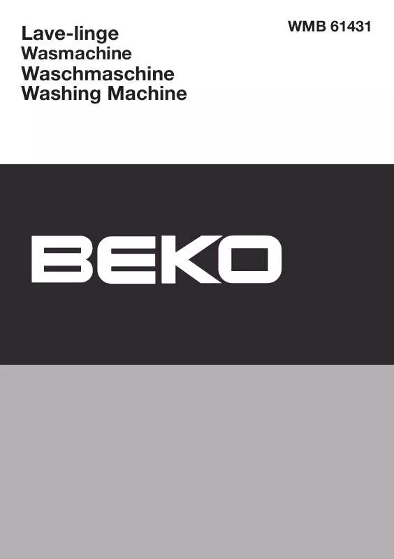 Mode d'emploi BEKO WMB 61431