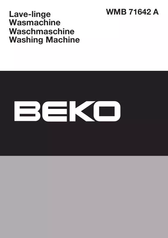 Mode d'emploi BEKO WMB 71642 A