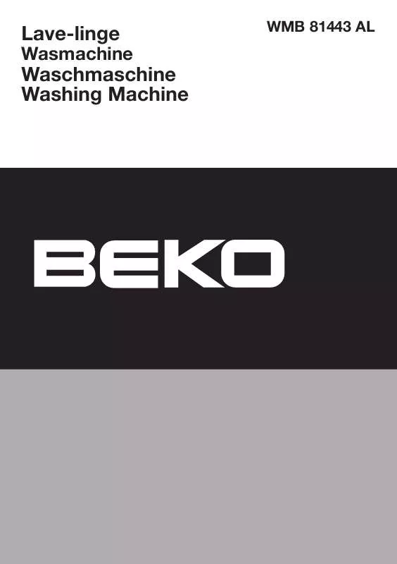 Mode d'emploi BEKO WMB 81443 AL