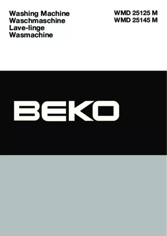 Mode d'emploi BEKO WMD 25145M