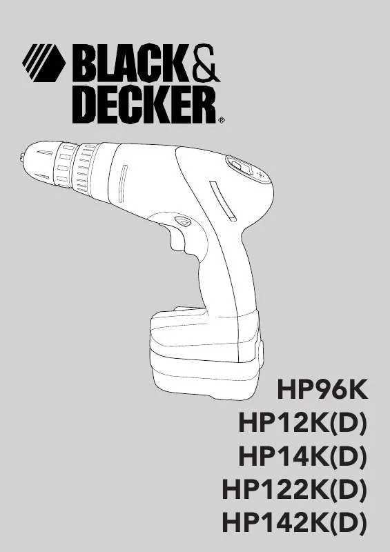 Mode d'emploi BLACK & DECKER HP122KH