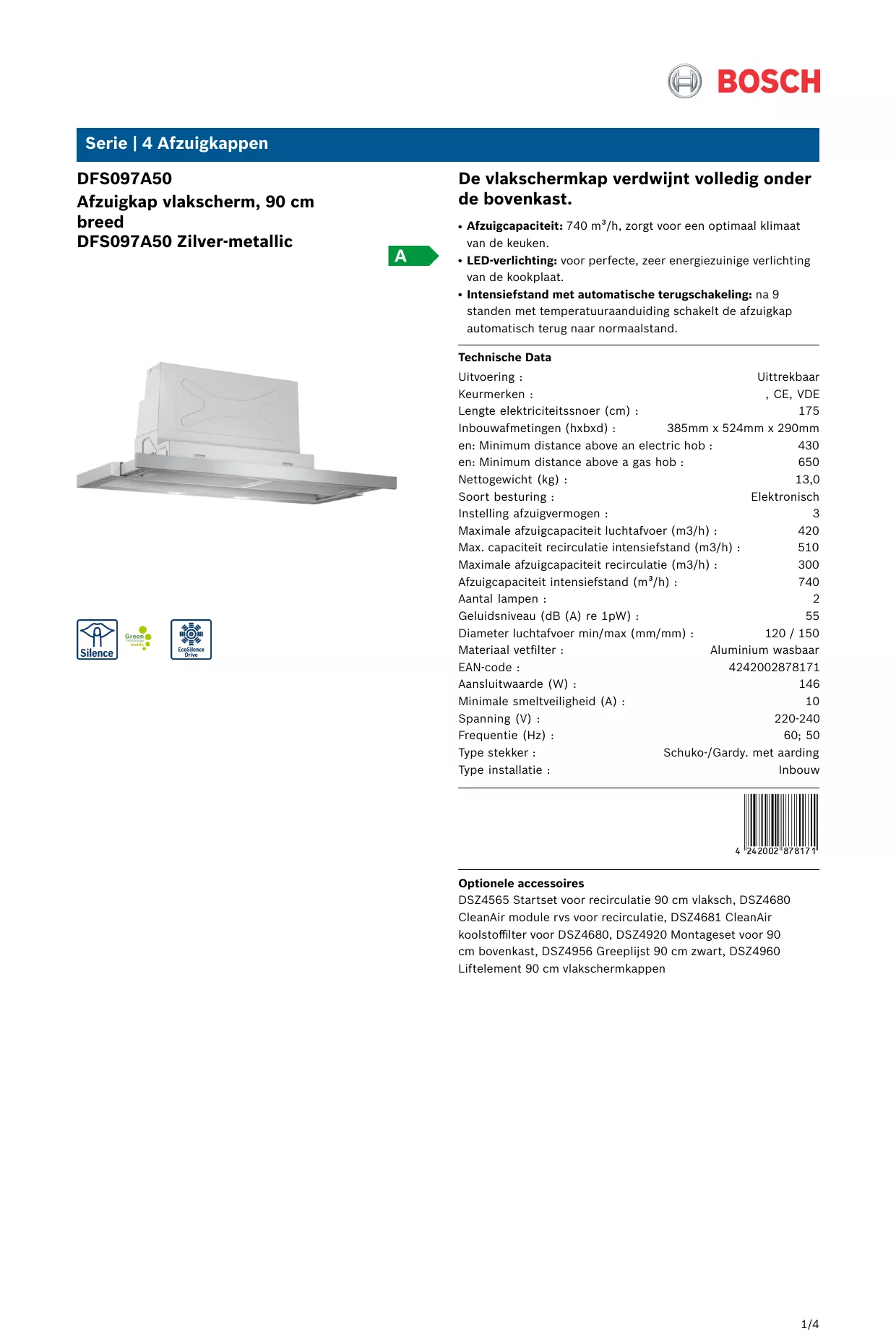 Mode d'emploi BOSCH DFS097A50