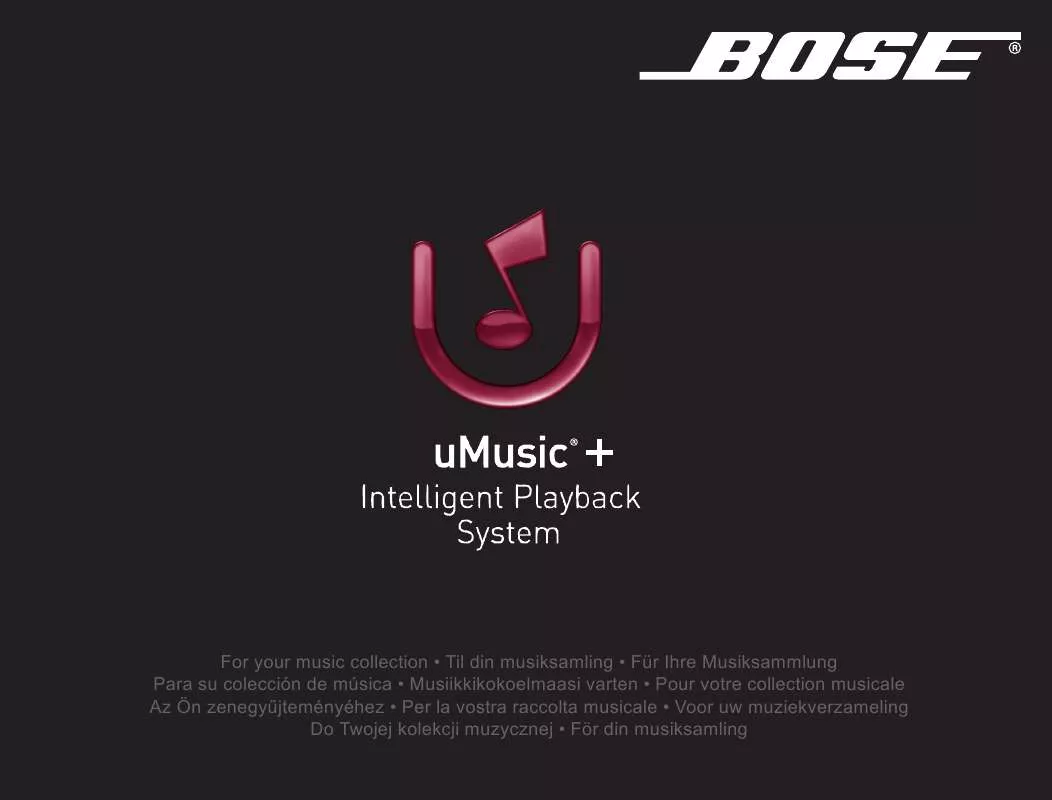 Mode d'emploi BOSE UMUSIC+