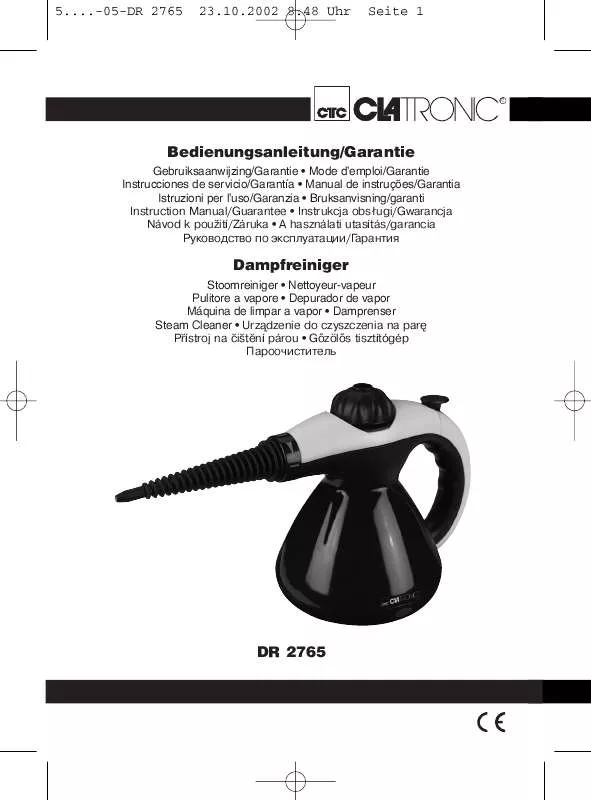 Mode d'emploi CLATRONIC DR 2765