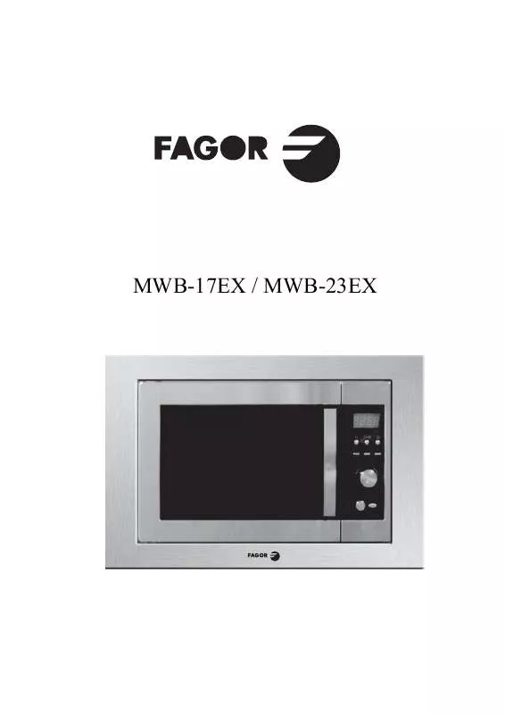 Mode d'emploi FAGOR MWB-17EX