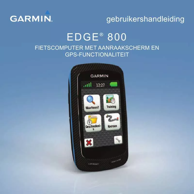 Mode d'emploi GARMIN EDGE 800 BUNDEL
